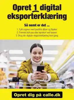 Calle Opret 1 digital eksporterklæring tilbud