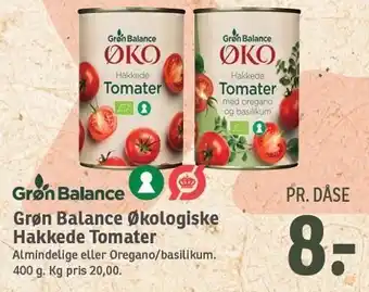 SPAR Grøn Balance Økologiske Hakkede Tomater tilbud