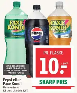 SPAR Pepsi eller Faxe Kondi tilbud