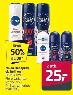 Fleggaard Nivea Deospray el. Roll-on tilbud
