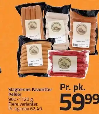 Fleggaard Slagterens Favoritter Pølser tilbud