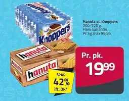 Fleggaard Hanuta el. Knoppers tilbud