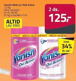 Fleggaard Vanish White el. Pink Pulver tilbud