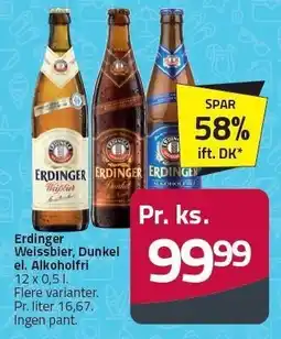 Fleggaard Erdinger Weissbier Dunkel el. Alkoholfri tilbud