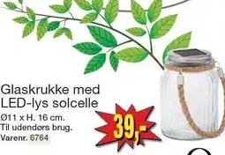 Glaskrukke med LED-lys solcelle