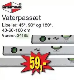 Harald Nyborg MITSUTOMO Vaterpassæt tilbud