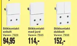 Harald Nyborg Stikkontakt enkelt, med jord eller dobbelt tilbud