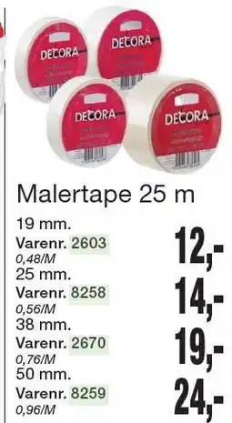 Harald Nyborg DECORA Malertape 25 m tilbud
