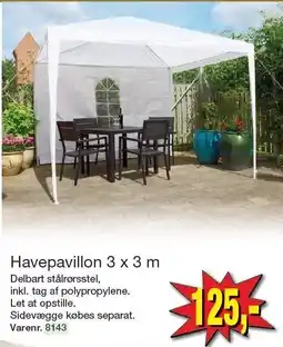 Harald Nyborg Havepavillon 3 x 3 m tilbud