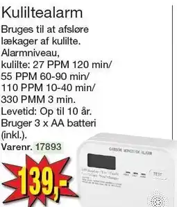 Kuliltealarm