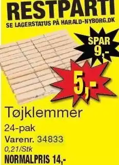 Harald Nyborg Tøjklemmer tilbud