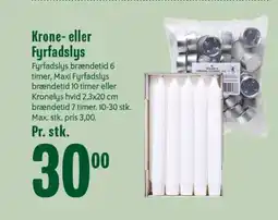 Min Købmand Krone- eller Fyrfadslys tilbud