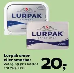 SuperBrugsen Lurpak smør eller smørbar tilbud