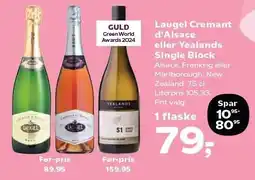 SuperBrugsen Laugel Cremant d'Alsace eller Yealands Single Block tilbud