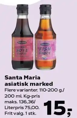 SuperBrugsen Santa Maria asiatisk marked tilbud
