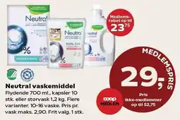SuperBrugsen Neutral vaskemiddel tilbud