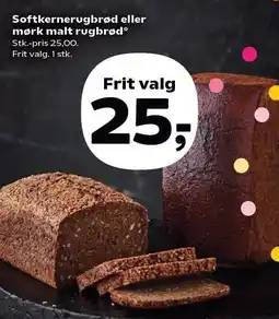 Kvickly Softkernerugbrød eller mørk malt rugbrød tilbud