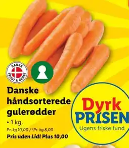 Lidl Danske håndsorterede gulerødder tilbud