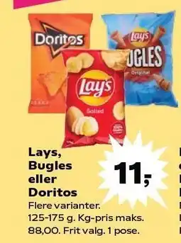 Kvickly Lays, Bugles eller Doritos tilbud