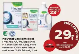Kvickly Neutral vaskemiddel tilbud