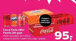 Kvickly Coca-Cola eller Fanta 24-pak tilbud