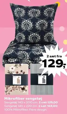 Kvickly Mikrofiber sengetøj tilbud