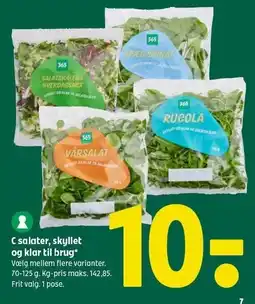 C salater skyllet og klar til brug 70-125 g