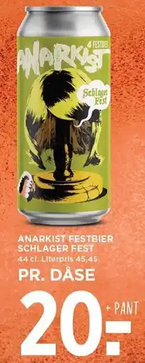 MENY ANARKIST FESTBIER SCHLAGER FEST tilbud