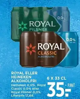MENY ROYAL ELLER HEINEKEN ALKOHOLFRI tilbud