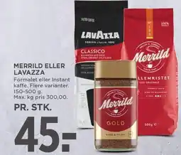 MENY MERRILD ELLER LAVAZZA tilbud