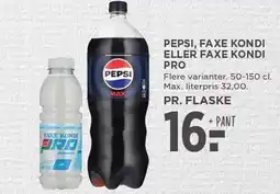 MENY PEPSI, FAXE KONDI ELLER FAXE KONDI PRO tilbud