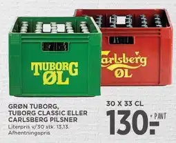 MENY GRØN TUBORG, TUBORG CLASSIC ELLER CARLSBERG PILSNER tilbud