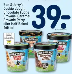 Ben & Jerry's Cookie dough, Chocolate Fudge Brownie, Caramel Brownie Party eller Half Baked