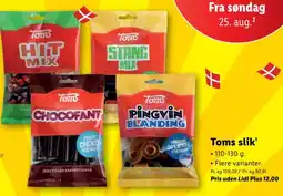 Lidl Toms slik' tilbud