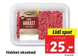 Lidl Hakket oksekød tilbud