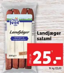 Lidl Landjæger salami tilbud