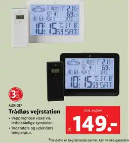 Lidl AURIOL Trådløs vejrstation tilbud