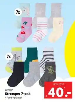 Lidl LUPILU Strømper 7-pak tilbud