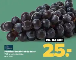 Netto Premieur stenfrie røde druer tilbud