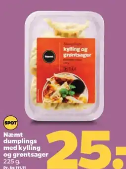 Netto Næmt dumplings med kylling og grøntsager tilbud