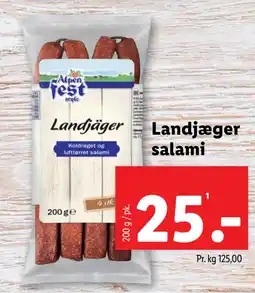 Lidl Landjæger salami tilbud