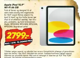 Bilka Apple iPad 10,9” Wi-Fi 64 GB tilbud