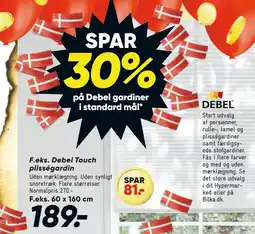 Bilka Debel Touch plisségardin tilbud