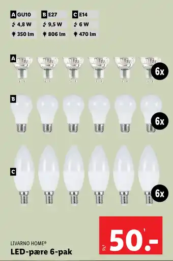 Lidl LED-pære 6-pak tilbud