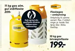 Bilka Flaskegas - ombytning tilbud