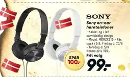 Bilka Sony on-ear høretelefoner tilbud
