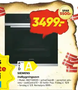 Bilka Indbygningsovn tilbud