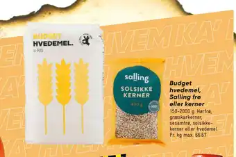 Bilka Budget hvedemel, Salling frø eller kerner tilbud