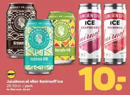 Jacobsen øl eller Smirnoff Ice