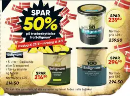 Bilka Spar 50% på træbeskyttelse fra Solignum tilbud
